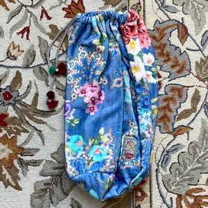 NWOT Johnny Was Exclusive Saks Sunrise Pattern Drawstring Blanket Bag O/S